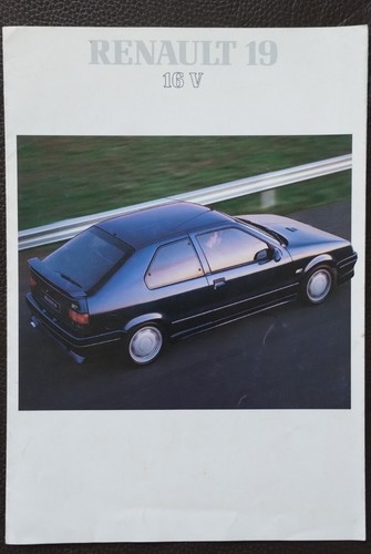Brochure renault 16v fase 1 - 19,