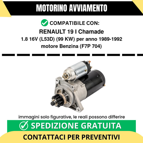 Motorino avviamento renault - renault, 19